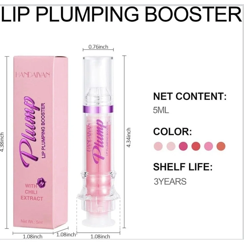 Handaiyan Plump & Pout Lip Plumping Booster Full Set # 1- 6 New/Sealed 6 Pack